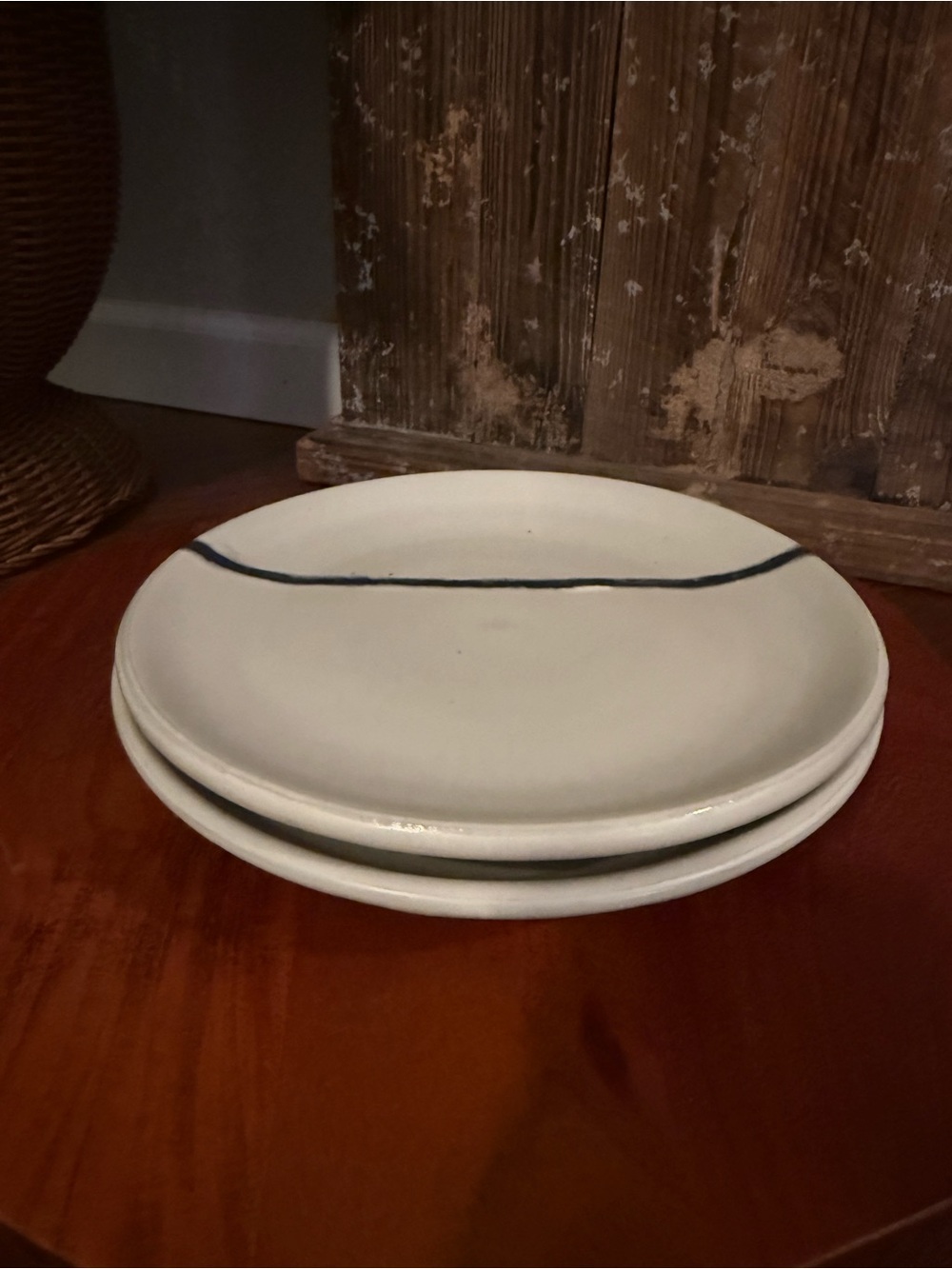 Mathilde Carron-Astier de Villatte Dessert Plate Carron Paris Minimalist Blue Ln